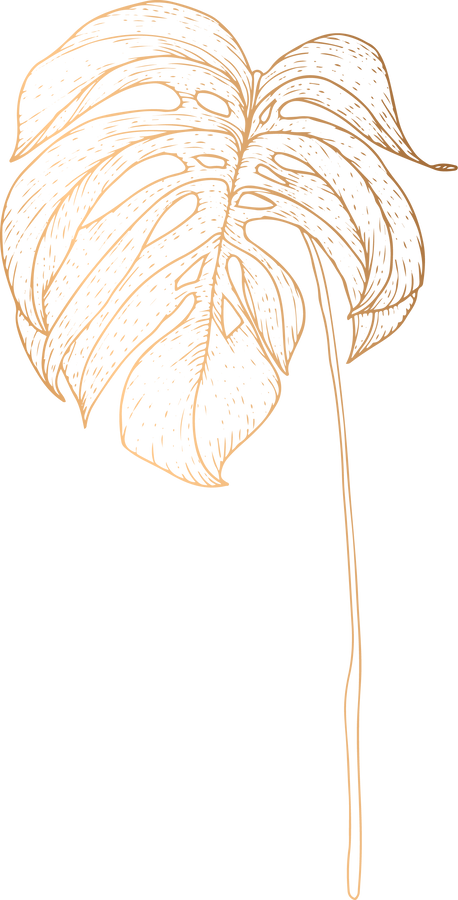 Gold palm leaf
