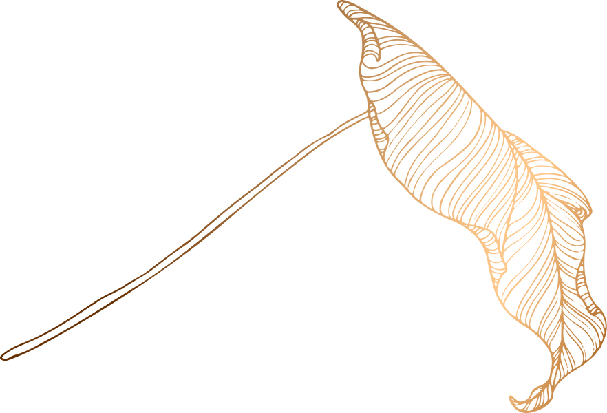 Gold palm leaf